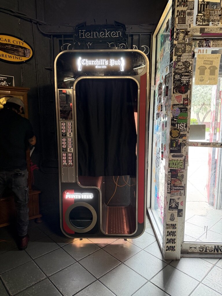 Churchill's Pub booth in Little Haiti