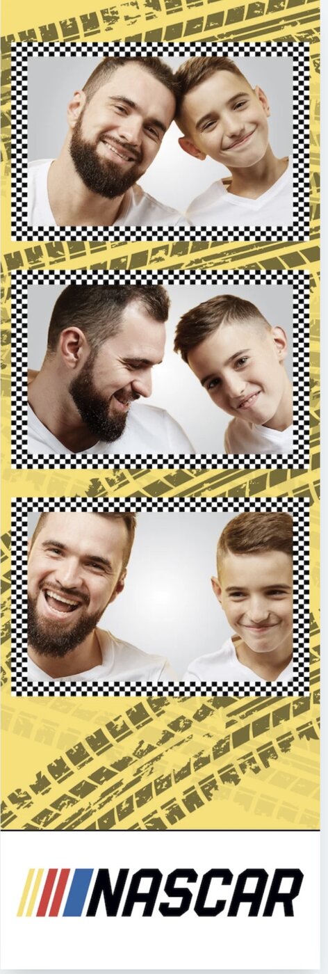 NASCAR themed photo strip